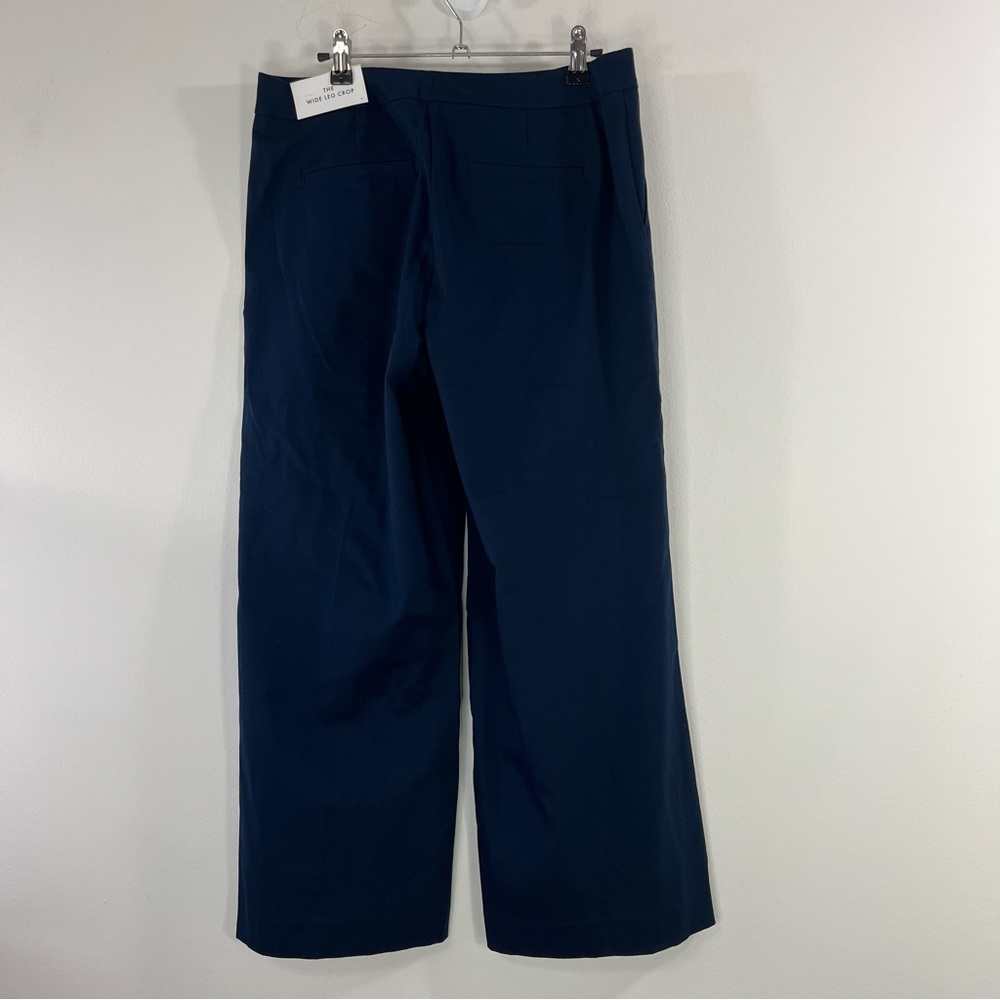 Ann Taylor Factory Woman’s Navy The Wide Leg Crop Pants Porkchop Pockets Size 6 - Picture 5 of 11